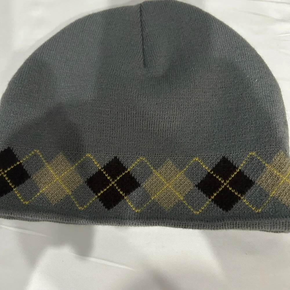 UPS Gray and Yellow Argyle Beanie - Picture 3 of 3